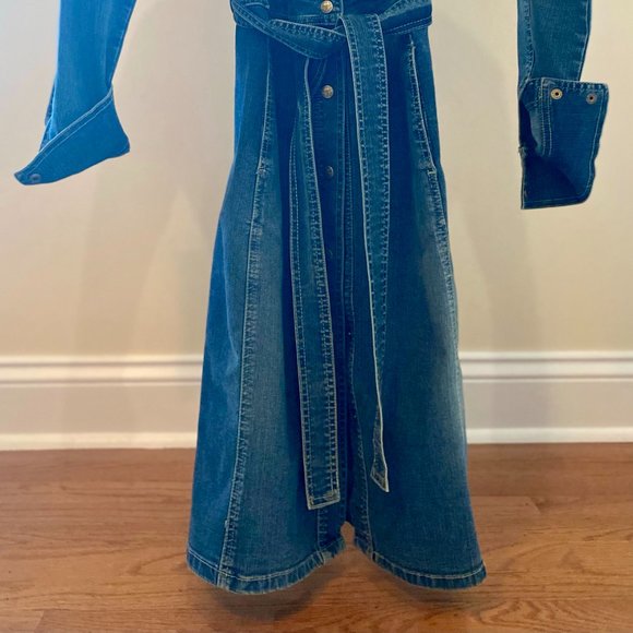 Sergio Valente Button Down Tie Jacket (Denim) - Picture 4 of 7